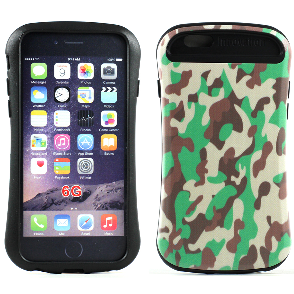 Apple iPhone 6 4.7 Design CANDY Shell Hybrid Case (Camouflage Green)
